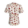 thumbnail image 3 of Uemuo Red Mushroom Printed Women's Classic V-Neck T-Shirt - Soft, Breathable, Moisture-Wicking, Perfect for Casual, Office, Travel, and Everyday Wear-Medium, 3 of 5