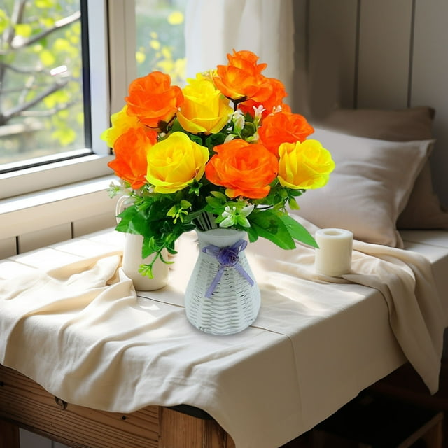 Xihbxyly Ramo de Flores para El Día de La Madre, Simulación de Rosas de Seda, Adorno para La Mesa Del Comedor, Belleza Duradera, Decoración Romántica para El Hogar, Regalo para Mamá