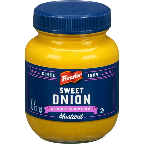 French's Sweet Onion Stone Ground Mustard, 6.3 oz