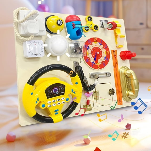 Toddler Sensory Board, Kids Activity Sensory Play Board with Interactive Preschool Activities for Ages 2  Birthday Christmas Gifts