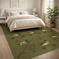 thumbnail image 3 of ODIKA 8'x10' Washable Area Rug Hunting Mallard Fishing Reel Cattail Border Theme Vintage Lure for Living Room, Under Sectional, Family , Durable, Non-Slip, 3 of 7