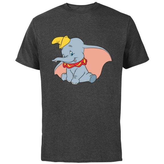 Disney Classic Dumbo Circus Elephant - Short Sleeve Cotton T-Shirt for Adults - Customized-Charcoal