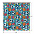 thumbnail image 5 of Baseball Football Pattern Shower Curtain 72"x72" ,Bathroom Decorative Shower Curtains Set with 12 Hooks,Modern Waterproof Washable Shower Curtain, 5 of 6