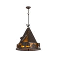 thumbnail image 2 of Meyda Tiffany 15381 4 Light 24" Wide Pendant - Bronze, 2 of 3