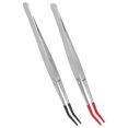thumbnail image 1 of MOVTOTOP 2Pcs Stamp Tweezers Stamps Collector Tools Stainless Steel Eyelash Tweezers Tools Crafting Tweezers, 1 of 8