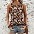 thumbnail image 2 of ZQUUVOU Tank Top For Women Casual Printed Round Neck Tops (Brown,L), 2 of 5