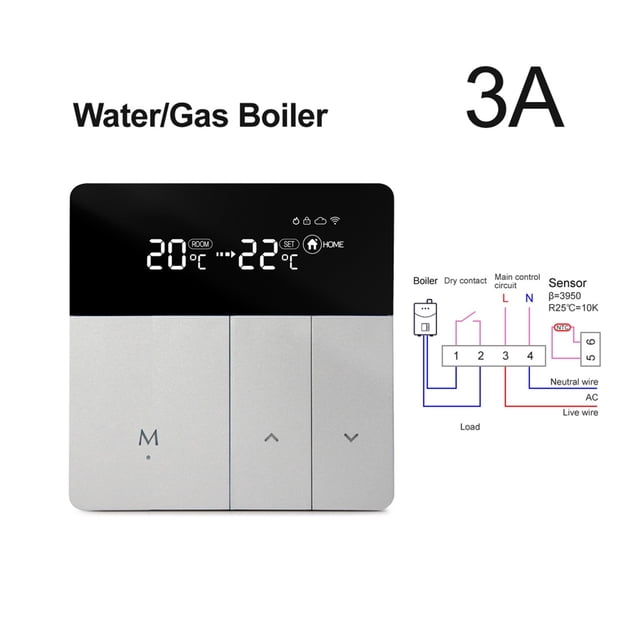 WiFi Smart Thermostat Temperature Controller, Tuya APP Remote Control,Work With Alexa Google Home Yandex Alice ,Easy to Install
