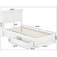 thumbnail image 5 of Felicity Twin XL Wood Platform Bed with Panel Footboard & Drawers in White, 5 of 5
