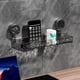 thumbnail image 5 of Estante de almacenamiento con ventosa efecto agua | Organizador montado en pared sin taladro | Cesta adhesiva fuerte para baño, cocina, ducha | Agujeros de drenaje ventilados | Removible | 1 unidad, 5 of 5