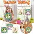 thumbnail image 2 of NSESSHome Happy Easter Door Sign Cute Rabbit Wooden Hanging Sign Front Door Welcome Wreath Easter Porch Hanger Indoor and Outdoor Porch Farmhouse Party Decoration, 2 of 2