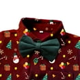 thumbnail image 3 of FYDUU Boys Clothes Fashion Boys Christmas Outfits Long Sleeve Cartoon Print Dress Shirt Tops Suspender Pants Toddler Gentleman Outfits,Red,4-5 Years, 3 of 6