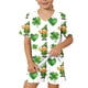 thumbnail image 5 of V Cuello Manga Larga Casual Impresa Blusa Y Pantalones Cortos para Niñas, San Patricio Día de la Moda con Pantalones Cortos de Bolsillo, 5 of 7