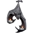 thumbnail image 2 of Gothic Bat Candle Holder Resin Figurine, Spooky Wall Sconce Tealight Stand for Halloween Home Decor, Vintage Bat Sculpture Craft Ornament Gift Idea, 2 of 9