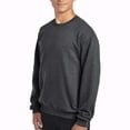 thumbnail image 3 of JERZEES NuBlend Crewneck Sweatshirt | Men's Fleece Pullover Sweater,8 oz. 50/50 cotton/polyester in Black Heather, Pack 2 Size- L, 3 of 5