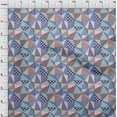 thumbnail image 4 of oneOone Cotton Flex Light Blue Fabric Check Patchwork Sewing Material Print Fabric By The Yard 40 Inch Wide, 4 of 6