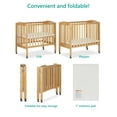 Dream On Me 2in1 Folding Portable Mini Crib, Natural