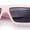 Pink - Black, variant on Womens Minimal Rectangle Cat Eye Retro Thick Plastic Urban Sunglasses Blue - Black