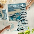 thumbnail image 5 of Lantern Press 1000 Piece Jigsaw Puzzle, Crater Lake National Park, Oregon, Winter, Painterly National Park Series, 5 of 5