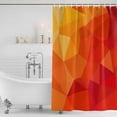 thumbnail image 4 of Red Orange Waterproof Fabric Shower Curtain,Modern Abstract Ombre Geometric Aesthetic Waterproof Fabric Shower Curtain for Bathroom Curtains Bathtubs Shower Curtains with 12 Hooks Extra Long 72x96, 4 of 8