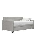 thumbnail image 3 of DHP Oxford Upholstered Twin Daybed and Twin Trundle Set, Light Gray Velvet, 3 of 9
