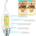 thumbnail image 3 of Luxrite 7W Candelabra LED Light Bulbs 100 Watt Equivalent 2700K Warm White 800 Lumens CA11 Dimmable Damp Rated E12 12-Pack, 3 of 7