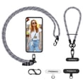 thumbnail image 1 of Correa de pulsera tipo bandolera MoKo para iPhone Samsung, color negro, 1 of 6
