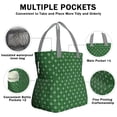 thumbnail image 3 of Green Christmas Snowflake Pattern Drawstring Lunch Bag Women - Drawstring Lunch Bag Insulated for Work Office - Stain-Resistant Large Lunchbags for Women with Multi-Pockets, 3 of 6