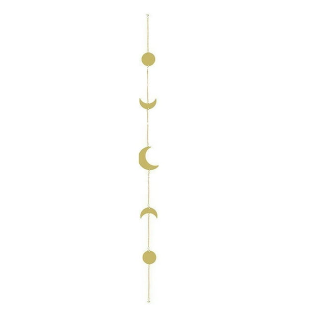 Toystoory 5 piezas luna estrella colgante de pared luna decoración dorada decoración del hogar luna estrella arte adornos para dormitorio Artesanía luna Toystoory HA027713-02