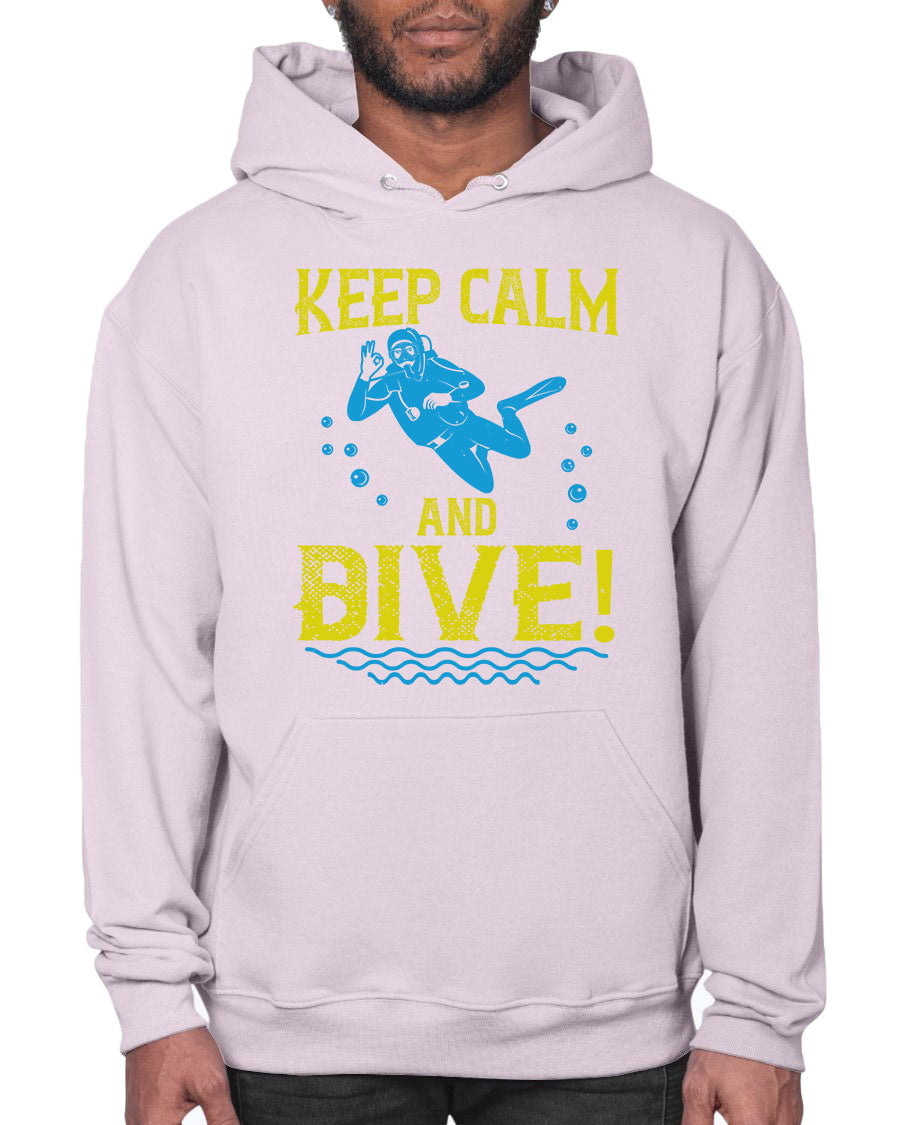 Keep Calm & Sky Dive Mens Hoodie 