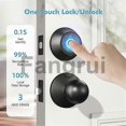 thumbnail image 5 of For Smart Fingerprint Recognition Door Lock Smart Deadbolt Lock With App Counting Biometric Door, 5 of 5