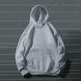 thumbnail image 6 of Meichang Hoodies for Women Oversized Long Sleeve Drawstring Hooded Sweatshirt Solid Loose Fit Teen Girls Hoodie with Pocket, 6 of 9