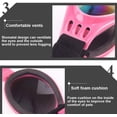 thumbnail image 5 of Juego de 2 gafas protectoras para perros, correa ajustable, protección ocular para viajes y esquí, gafas de sol impermeables para perros (negro, rosa), 5 of 5