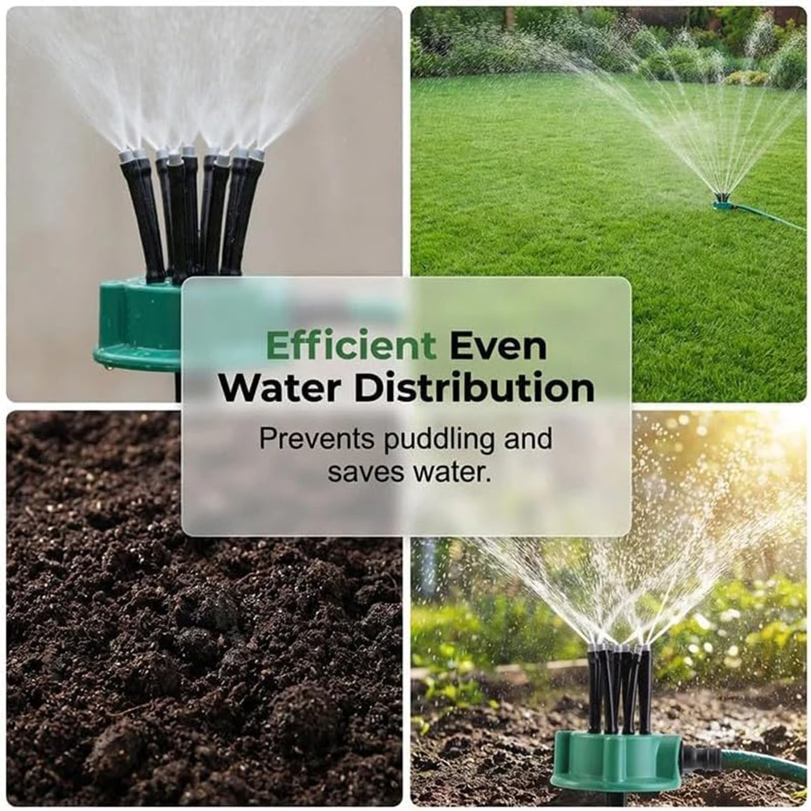 360° Coverage Precision Garden Irrigation Sprinkler with Heavy-Duty Spike Base, Automatic Rotating Lawn Sprinkler, for Yard, Lawn Sprinkler