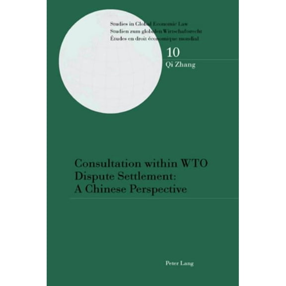 Studies In Global Economic Law / Studien Zum Globalen Wirtsc: Consultation within WTO Dispute Settlement: A Chinese Perspective: A Chinese Perspective (Paperback)