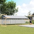 thumbnail image 3 of PawHut Outdoor Dog Kennel with Roof, Steel Dog Fence, 19.7' x 9.8' x 7.1', 3 of 10