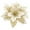 Gold, variant on Pack of 10 Glitter Poinsettia Christmas Ornaments - 6.3 Inch Artificial Flowers with Ties for Xmas Tree, Wreath & Holiday Decor | Silver Wedding Party Decoration Supplies