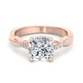 thumbnail image 2 of Destin - Moissanite Cushion Cut Lab Diamond Engagement Ring With Twisted Band & Sidestones, 2 of 5