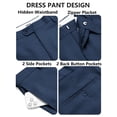 thumbnail image 5 of COOFANDY Men's Classic Dress Pants Flat Front Hidden Expandable Waistband Casual Suit Pant, 5 of 6