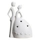 thumbnail image 1 of Figura de pareja abstracta, adorno de pareja, artesanías, pareja apasionada de cerámica nórdica. vestido de novia blanco, 1 of 9
