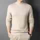 thumbnail image 3 of Suéter de punto de color sólido de boutique de cuello alto medio de otoño e invierno para hombres, suéter casual de moda para hombres, 3 of 6