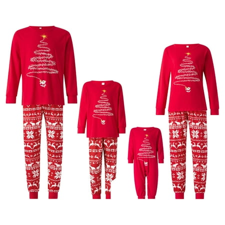 

Kupretty Christmas Family Matching Pajamas Set Dad Mom Kids Baby Santa Claus Print 2Pcs Sleepwear Nightwear Loungewear