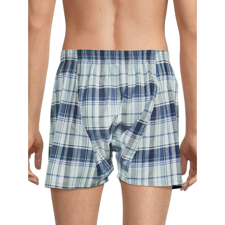 George Men's Moisture-Wicking Stretch Woven Boxers, 6-Pack, Sizes S-3XL