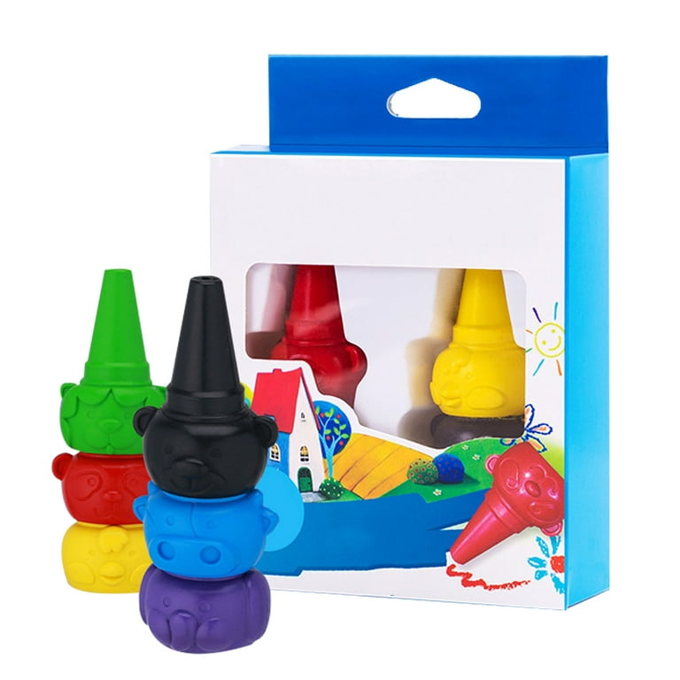24 Colors Crayons Set Toddlers Non-Toxic Crayons Washable Paint