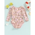 thumbnail image 3 of Musuos Toddler Girls Swimwear, 12 18 24M 3 4T Long Sleeve Backless Tie-up Flower Prin Swimsuit for Summer Beach, 3 of 10