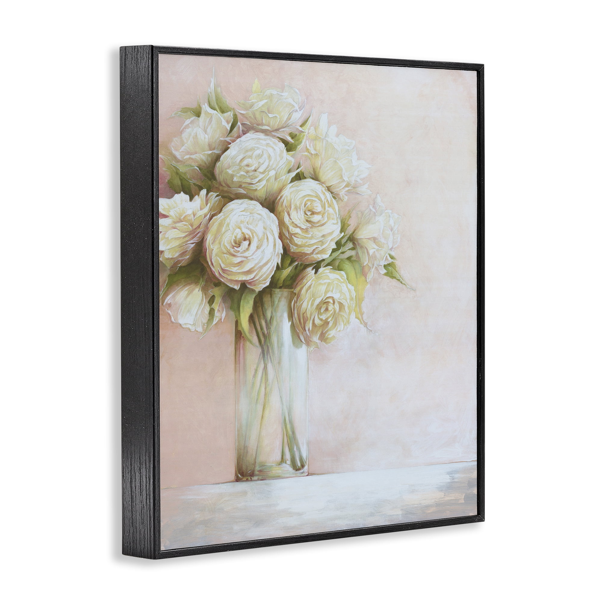 Stupell Industries Romantic Roses Bouquet Botanical & Floral Painting Black Framed Art Print Wall Art, 11 x 14