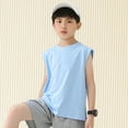 thumbnail image 2 of Zanarzt Toddler Boy Summer Clothes Boys Tank Tops Boys Undershirts Kids Cotton Undershirts Tees Sleeveless Tank Tops Shirts for Kids Youth Light Blue,4-5 Years, 2 of 4