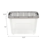 IRIS 19 Qt. Plastic Storage Bin with Lid, Stackable Storage Containers, Tote