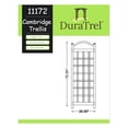 thumbnail image 2 of Dura-Trel Cambridge Vinyl Garden Trellis, PVC Grid for Climbing Plants, White, 28" x 75", 2 of 6