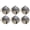 Silver, variant on Haute Decor Jingle Bell Christmas Tree Ornaments, Large Size 3.35-inch Diameter, 6-Pack (Silver)