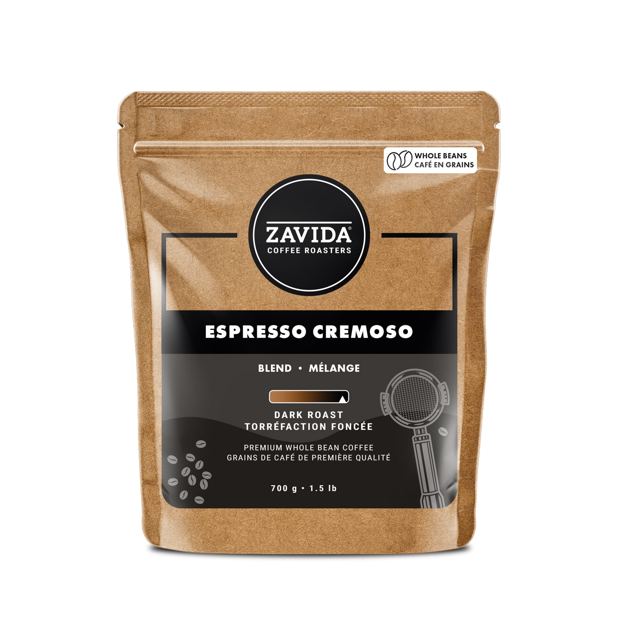 Zavida Coffee Espresso Cremoso Dark Roast Whole Bean Coffee 700g